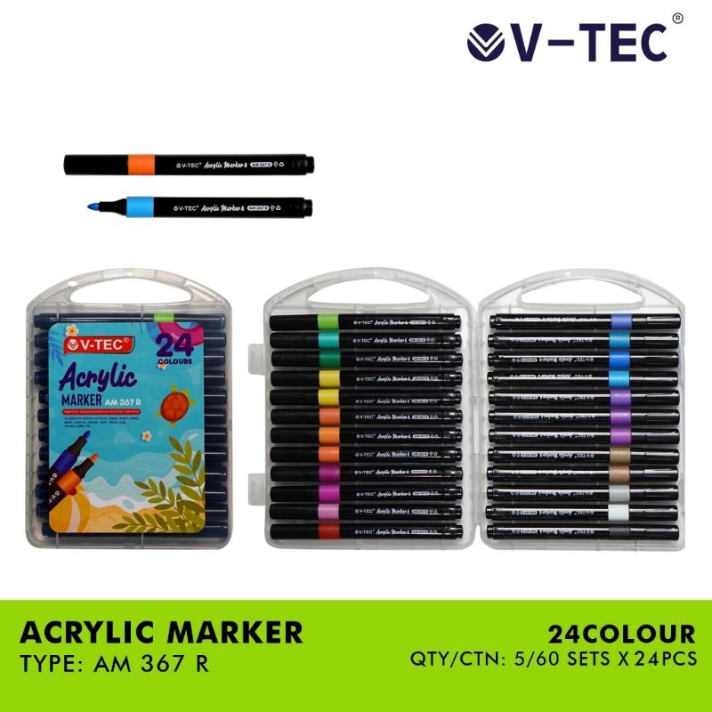 

V-TEC Acrylic Marker AM 367 R (24 Colour)