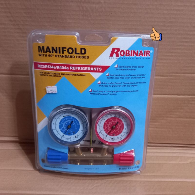 GAUGE SET MANIFOLD ROBINAIR (R-22 & R-134a/R-404)