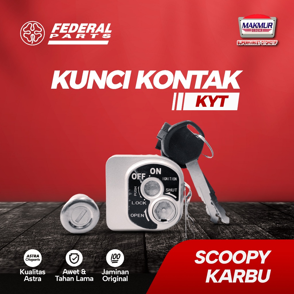 Kunci KONTAK SET ASSY Scoopy KARBU (KYT) Original