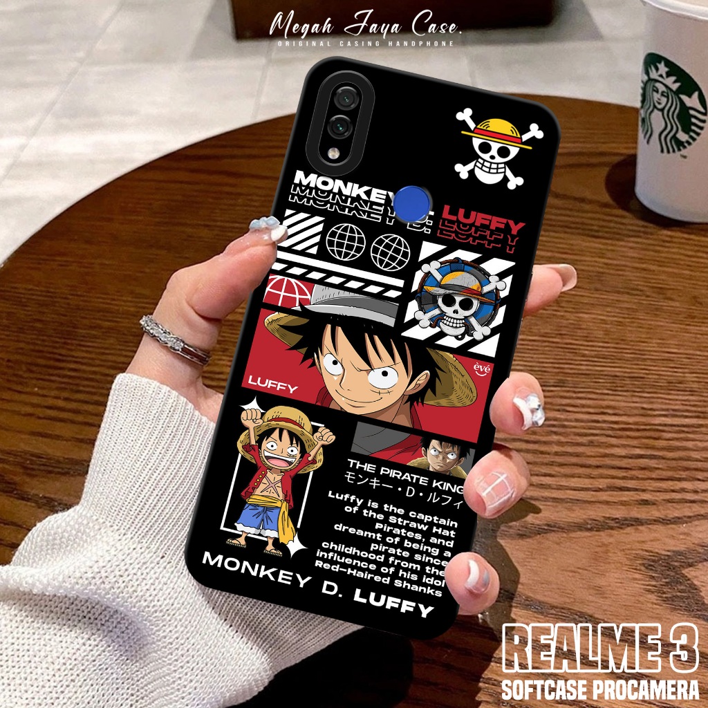 Case Realme 3  - Casing Realme 3 Terbaru Motif ONE PIECE - Softcase Hp Realme 3 - Kondom Hp - Pelind