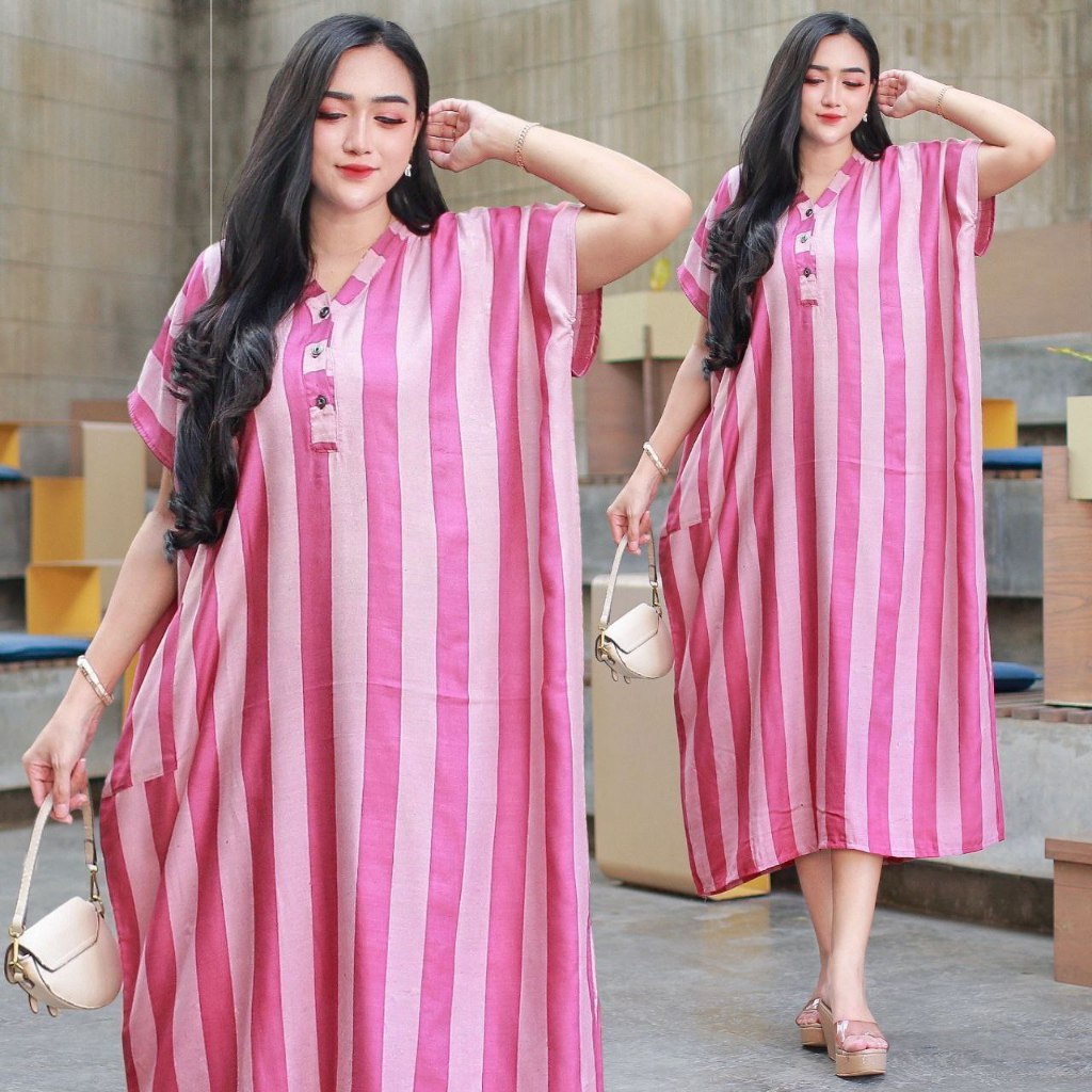 DASTER KIMOSA LOWO JUMBO MOTIF MOCA SALUR SANTUNG HALUS DASTER MODEL KELELAWAR JUMBO BATIK DASTER BA