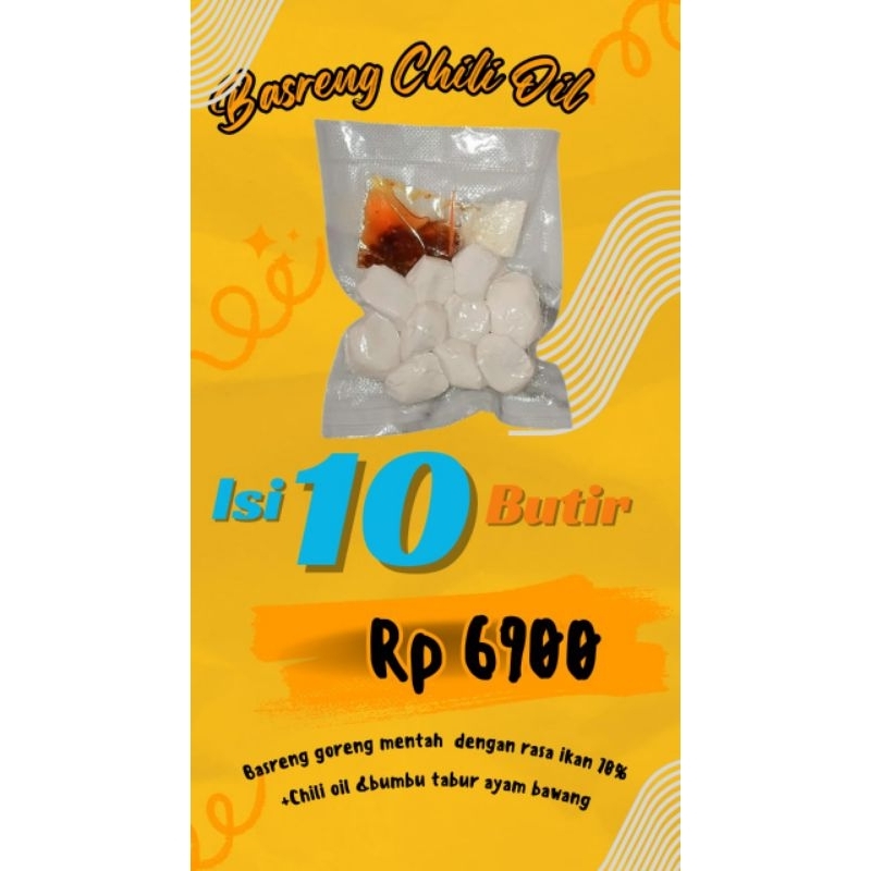 

[GROSIR] Basreng mentah KATAJI viral + Chili Oil, isi 10 butir