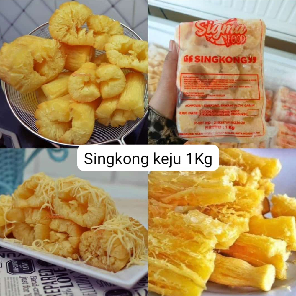 

Singkong keju sigma +/- 1kg / singkong pulen merekah frozen