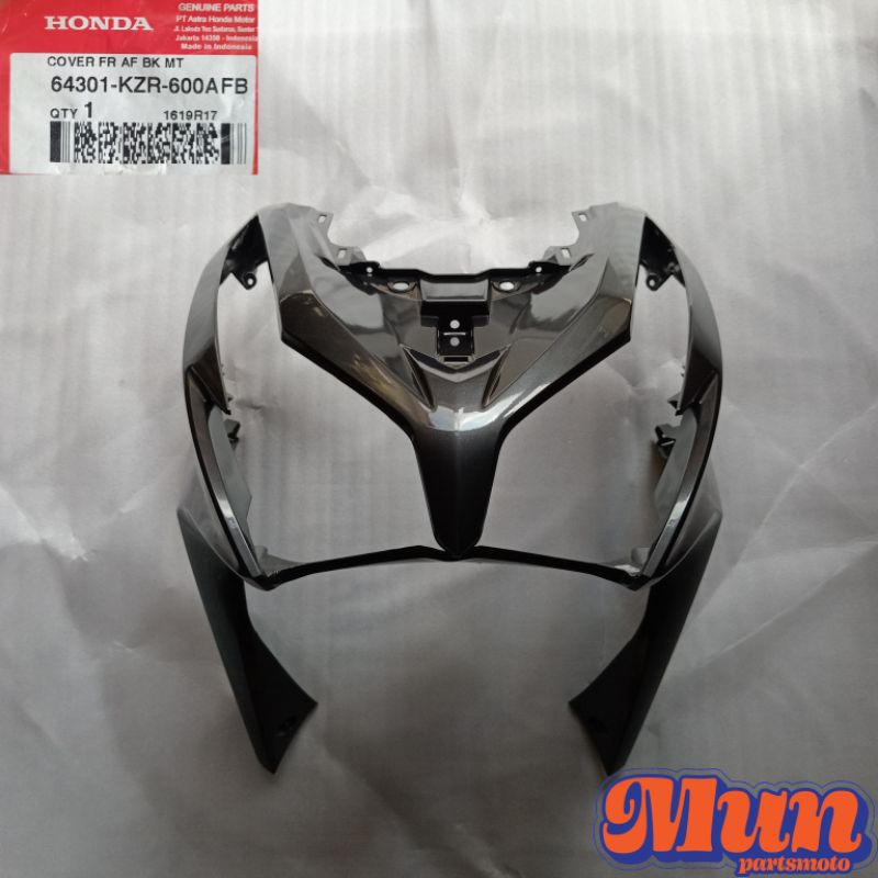 64301-KZR-600AFB /COVER FR LAMPU VARIO KZR 125 OLD LAMA (HITAM ABU ABU)