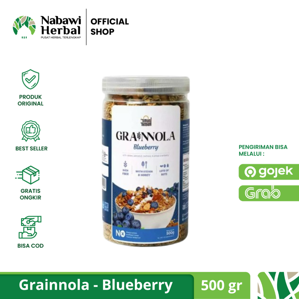 

TIMUR TENGAH - Granola Grainnola Blueberry 500gr - Sereal Sarapan Sehat Rendah Kalori