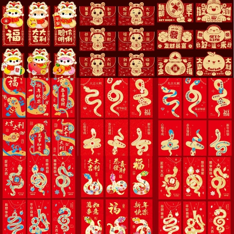 

Angpao angpao shio ular terbaru tahun 2025 glitter diamond biru premium high quality tebal import