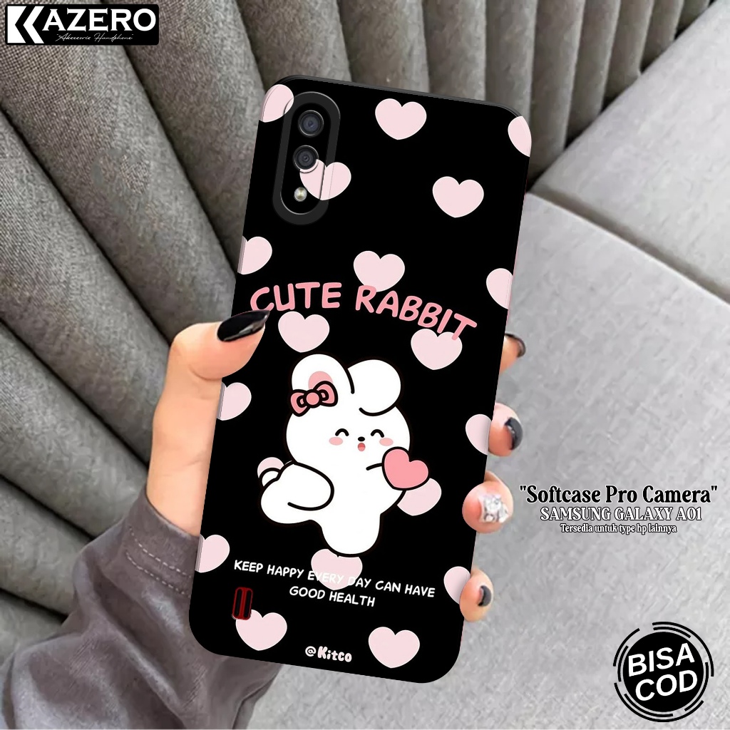 KAZERO - Case Hp Samsung Galaxy A01 - Fashion Case Kartun - Pro Camera - Softcase Samsung Galaxy A01