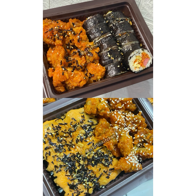 

Kimbab + Chicken bumbu korea