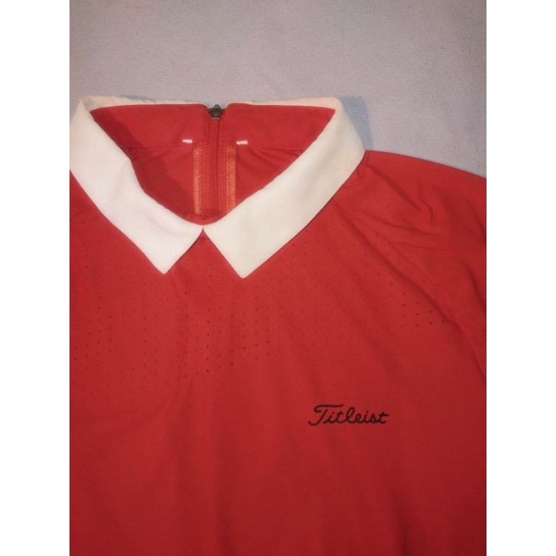 Baju golf wanita titleist ladies merah
