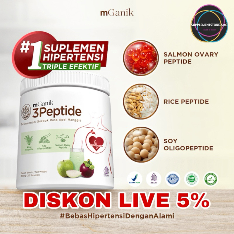

[FREE GIFT!] mGanik 3Peptide Apel Manggis 330gr - Suplemen Jantung Kardiovaskular Diabetes Hipertensi