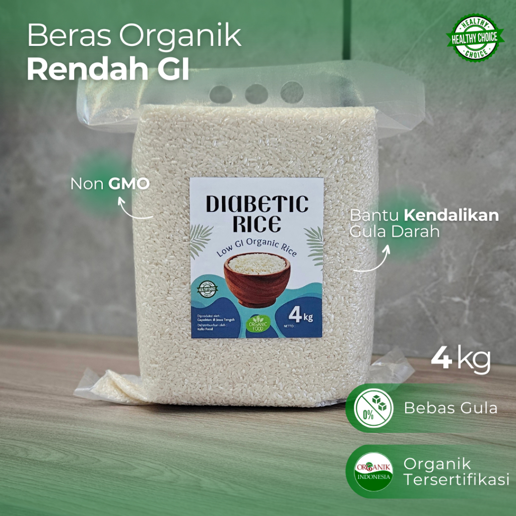 

Beras Kallo 4 kg | Beras Diabetes Organik | Beras Rendah Glikemik Indeks | KEMASAN EKONOMIS