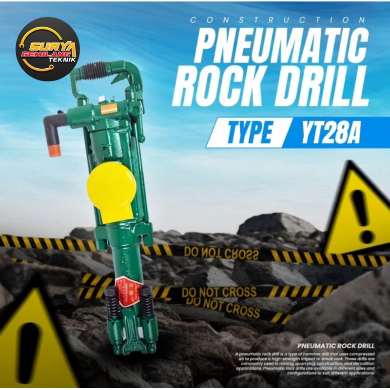 Mesin Bor Batu Tambang YT28 Air Rock Drill Pneumatic