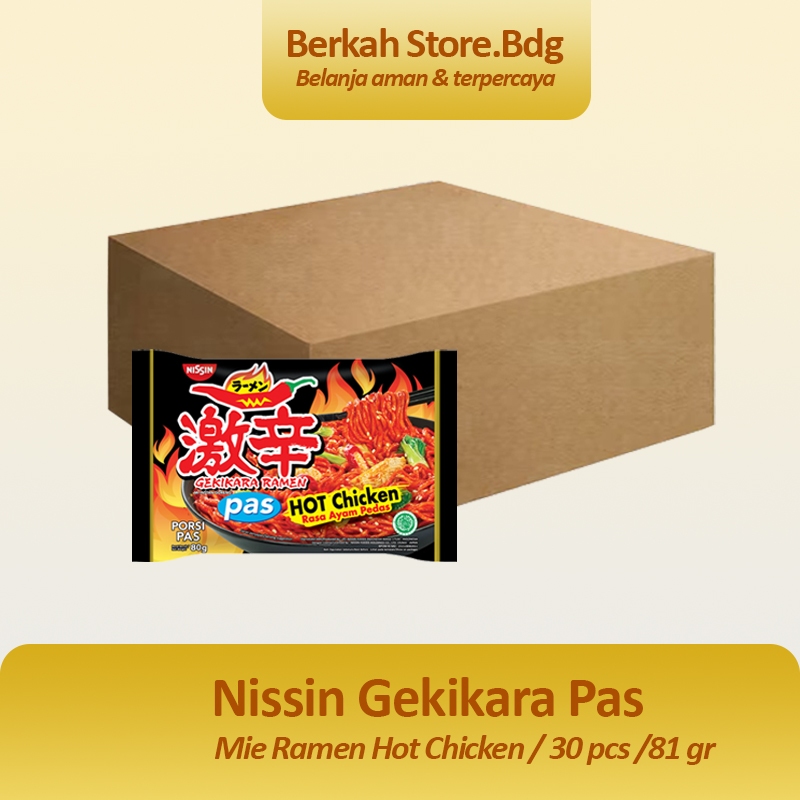 

Mie Goreng Ramen Nissin Gekikara Hot pas Chicken / Rasa Pas ayam Pedas /1 Karton /30 pcs Best Seller