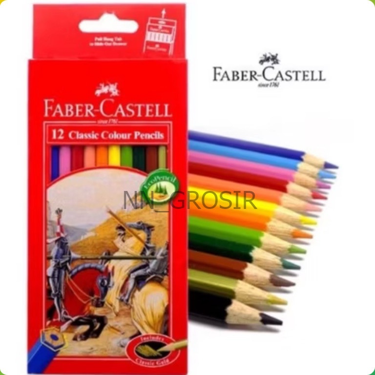 

KODE J53W PENSIL WARNA FABER CASTELL 12 WARNA COLOURS