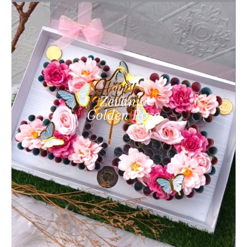 Money Cake Angka gift ultah/anniversary kosongan size besar