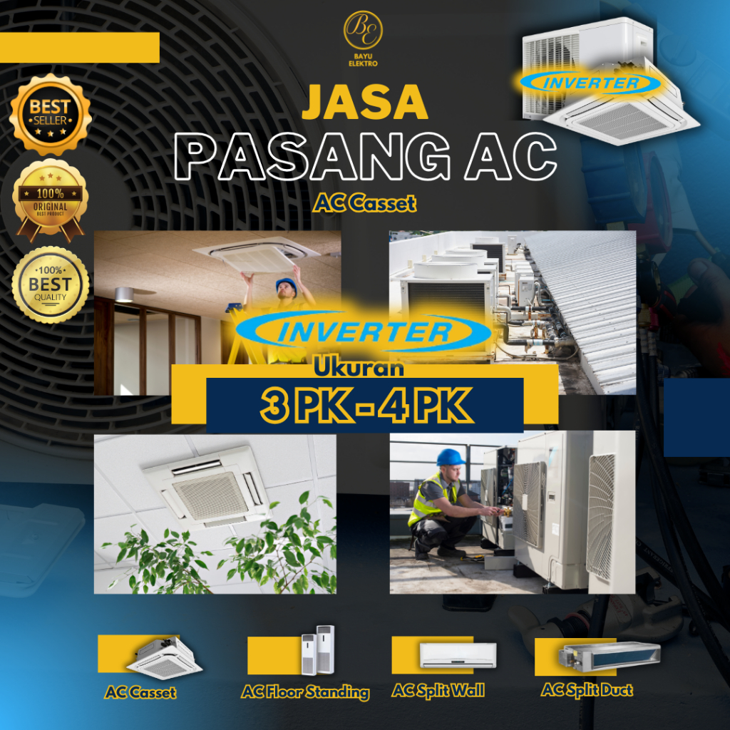 Jasa Pasang AC Casset 3 PK - 4 PK Type INVERTER