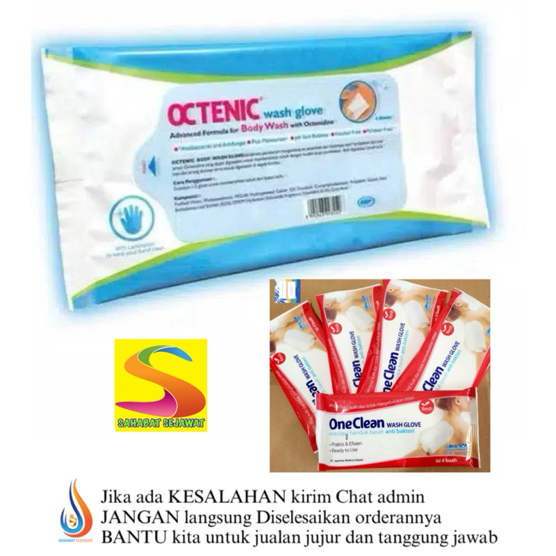 OCTENIC WASH GLOVE T3 / WASH LAP octenic / Oneclean body wash glove per pack.