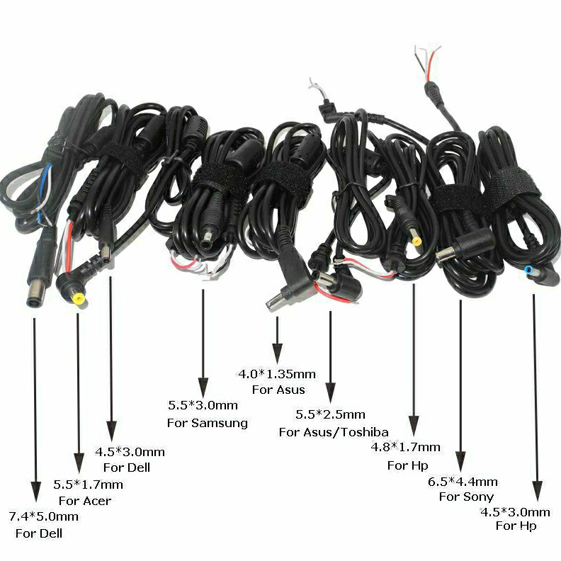 Kabel Charger DC Power Adaptor Laptop Kepala Buntung Untuk pengganti Acer Asus Dell Lenovo