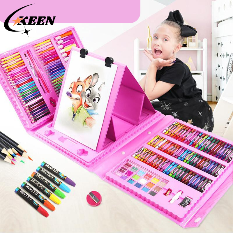 

【KEEN】Set Crayon Set 208PCS Krayon Mewarnai Anak 208pcs / Pensil Warna Set 208pcs Crayon 208 PCS Set Pensil Warna Pastel Pensil Minyak warna untuk Melukis dan mewarnai