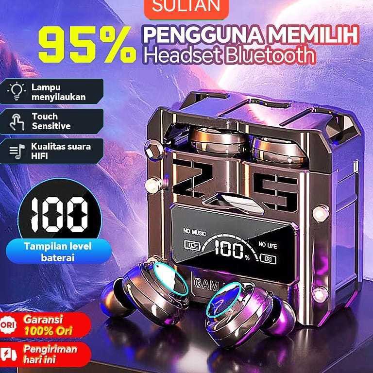 Harga Spesial TWS M25 Headset Bluetooth GAMING Earphone Bluetooth Wireless Bass Headphone Bluetooth 