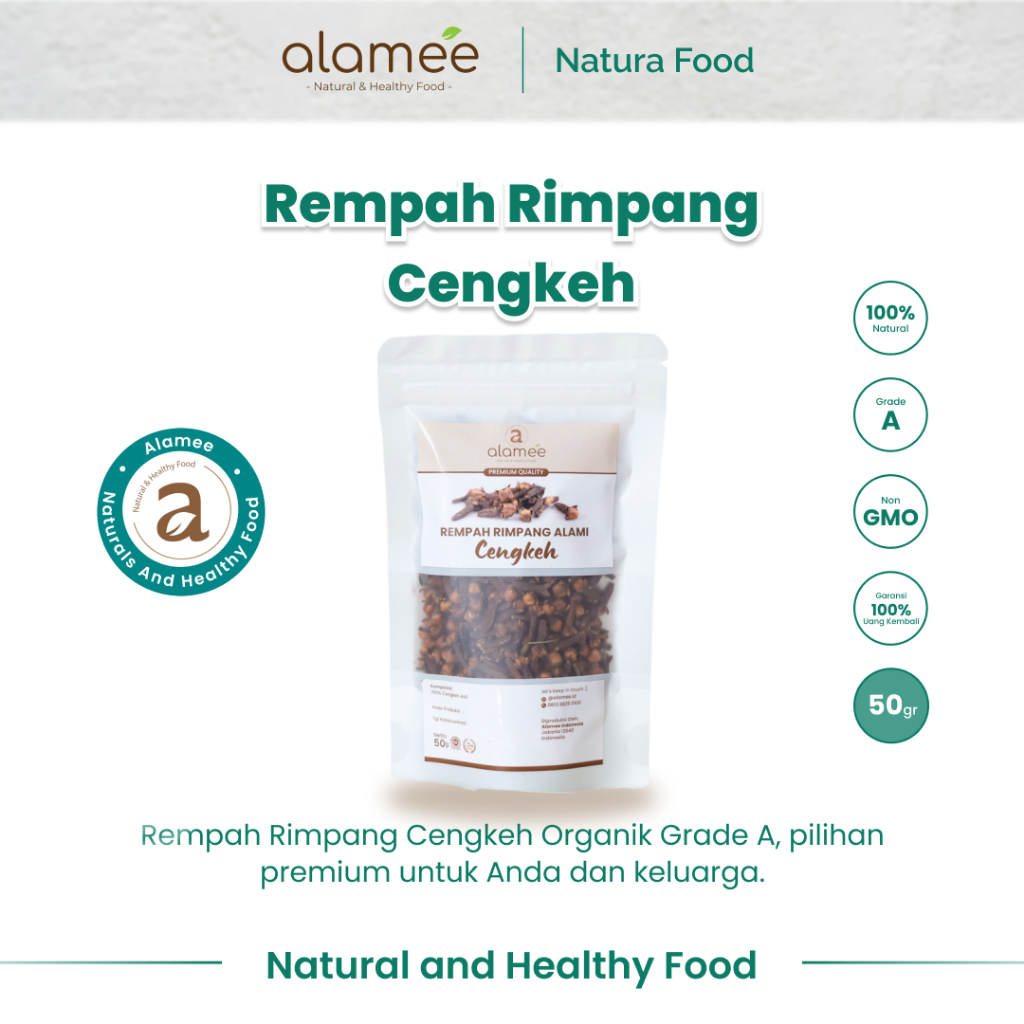 

ALAMEE Cengkeh Rempah Kering Organik Cloves Rimpang Organik Alami Spice 50gr