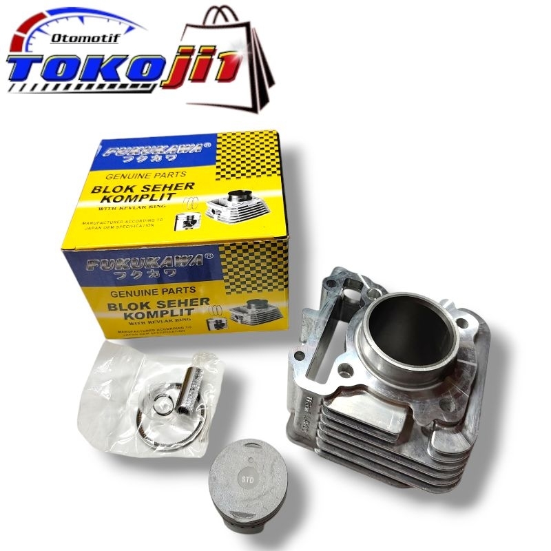 BLOK SEHER SET PISTON MIO J FINO FI115 ORIGINAL FUKUKAWA