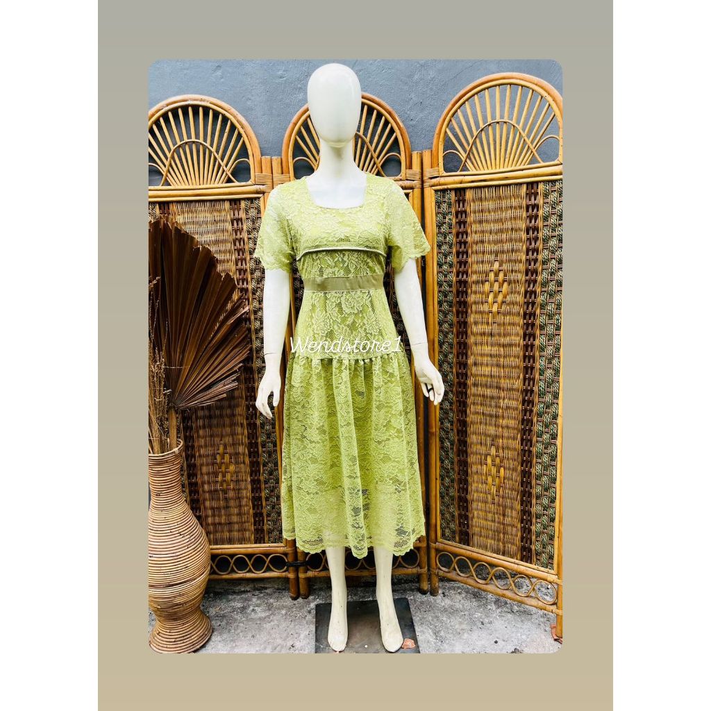 Dress Brokat Remaja Natal Baju Kondangan Wanita Kristen Gaun Natal Brokat