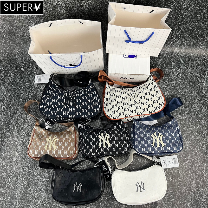 MLB NY JACQUARD HOBO BAG MONOGRAM SLINGBAG / TAS BAHU / TAS SELEMPANG / TAS WANITA / TAS PERGI / SLI