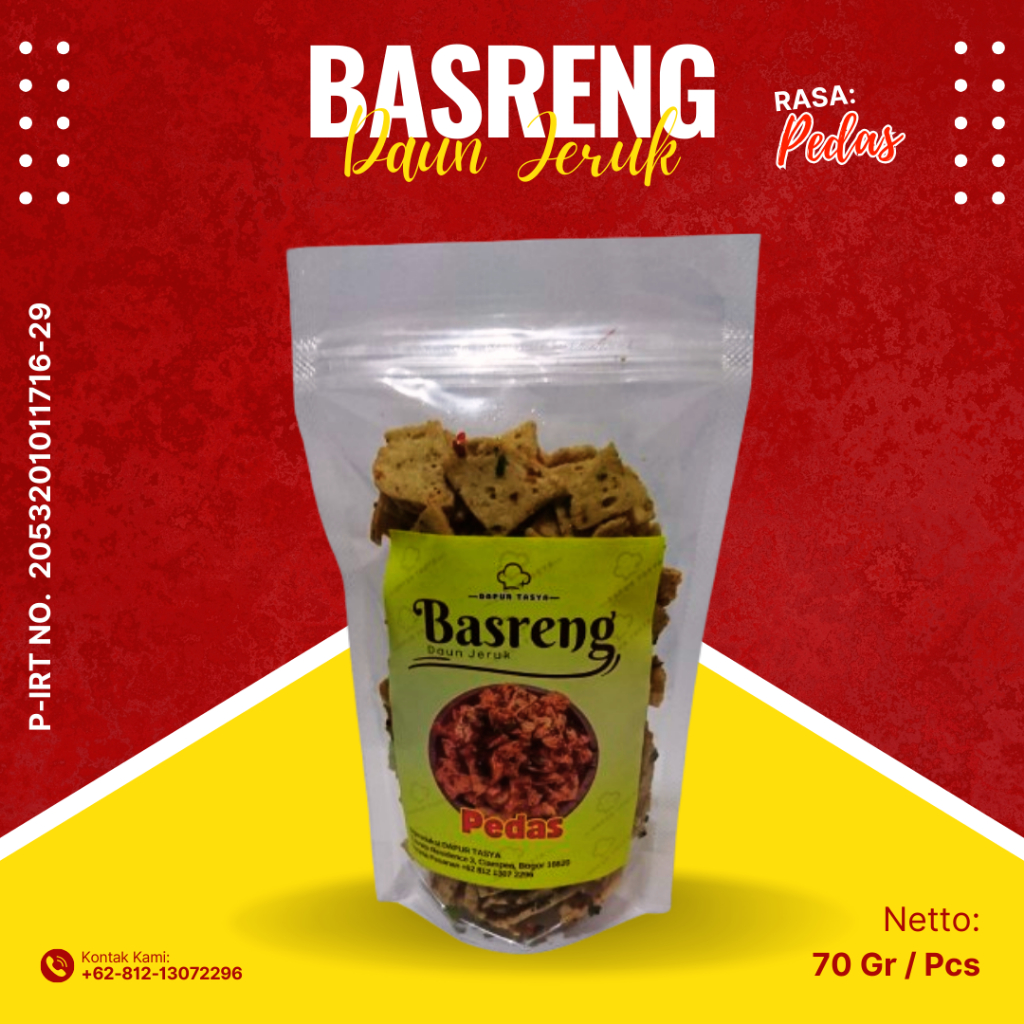 

Bqsreng Daun Jeruk Rasa Pedas Ukuran 70 Gram / Bks