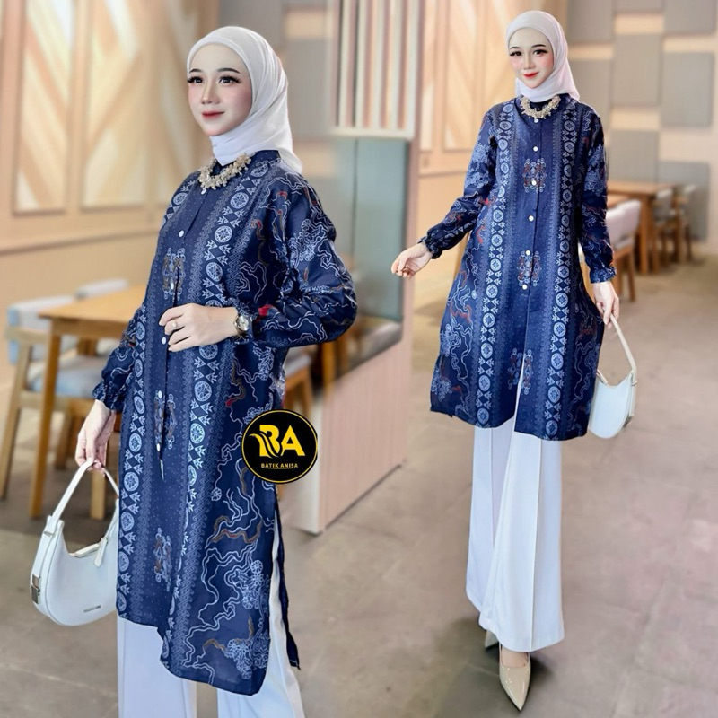Tunik Batik Wanita Modern | Atasan Fashion Muslim Wanita Tunik | Batik Wanita Terbaru