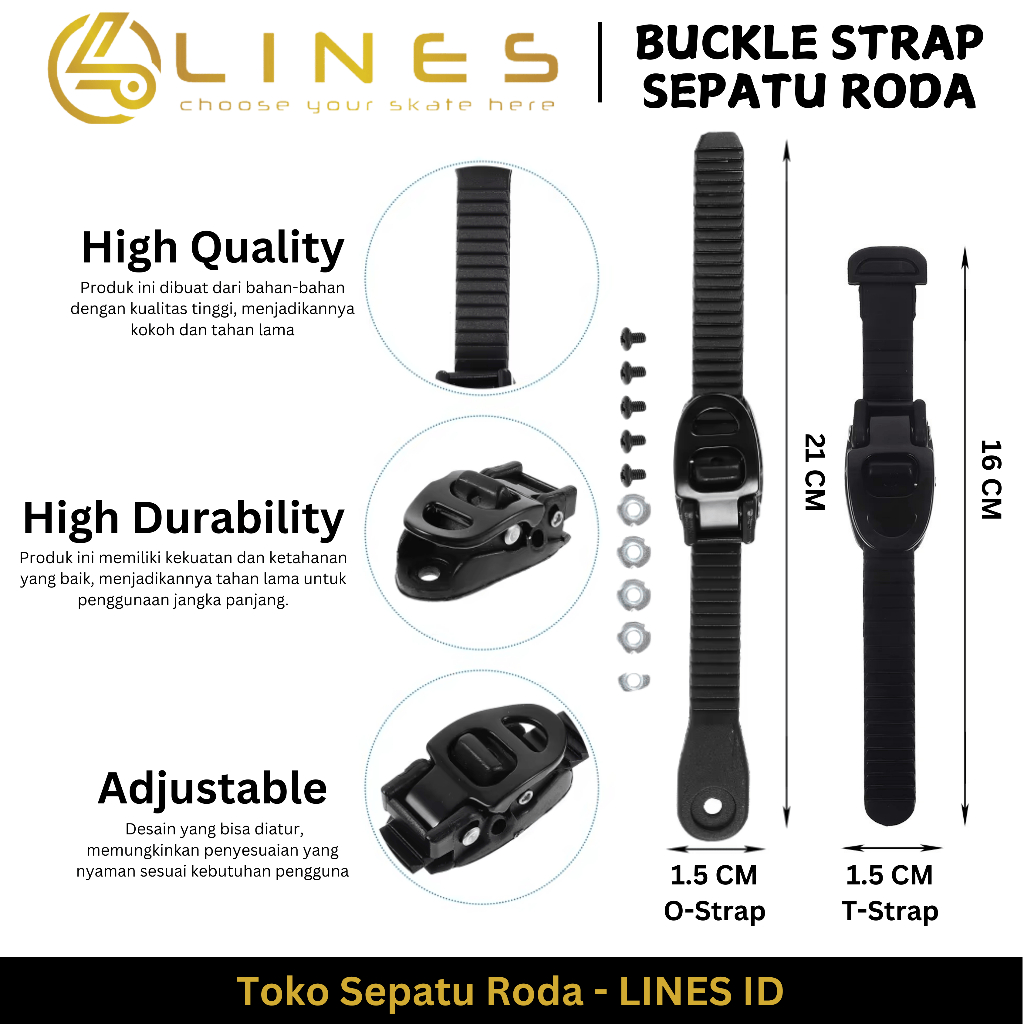 TALI STRAP BUCKLE SEPATU RODA INLINE SKATE UNIVERSAL