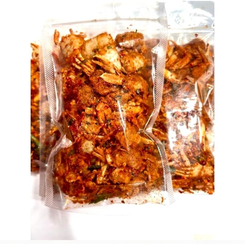 

beby crab pedas daun jeruk khas tasikmalaya 100gr (tanpa cangkang)