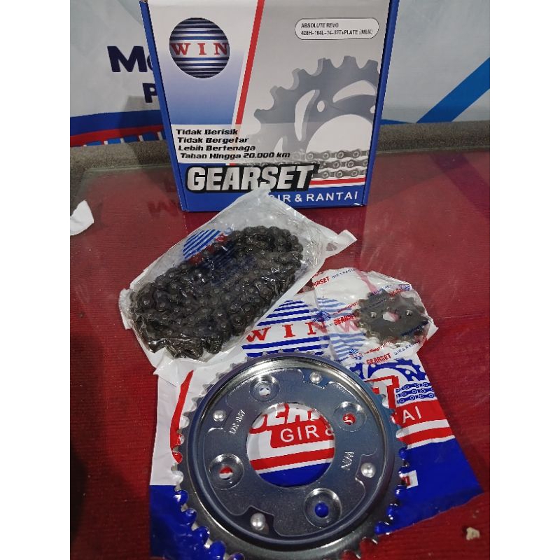 rantai motor absolute revo/gear shet absolute revo/gear fulshet