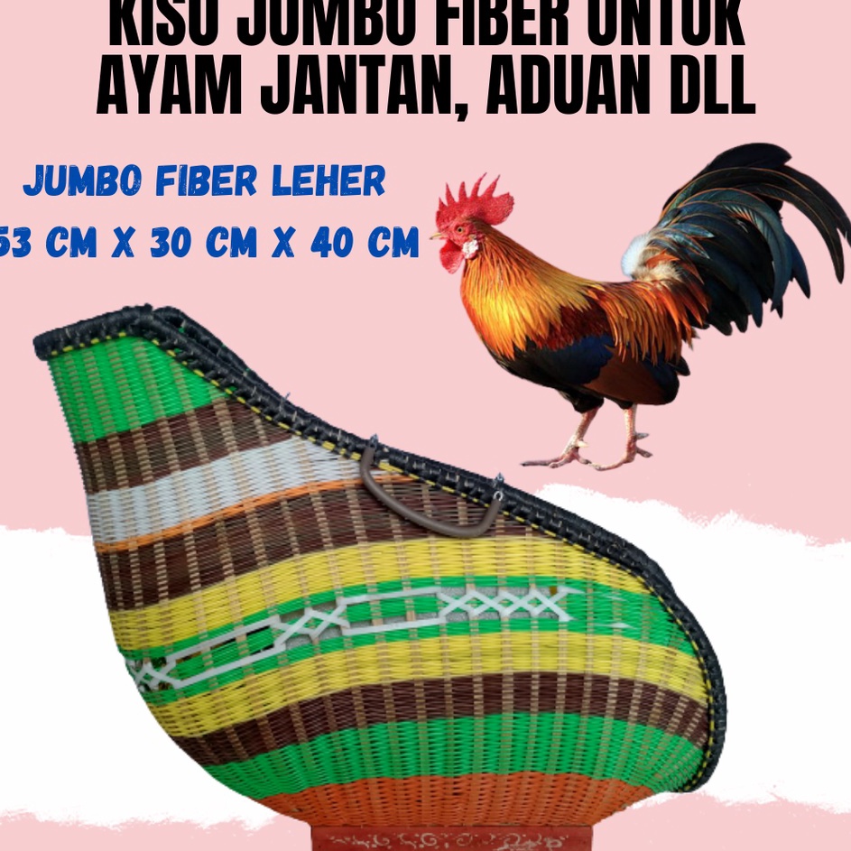 Baru Kejutan  KISO AYAM JUMBO FIBER LEHER UKURAN JUMBO UNTUK AYAM JANTAN BANGKOK PELUNG BIRMA DLL