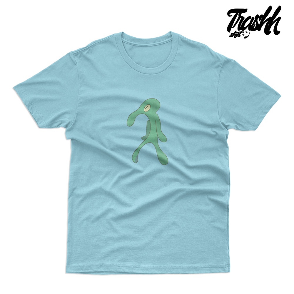 Kaos Spongebob Squidward Art Tampan dan Pemberani