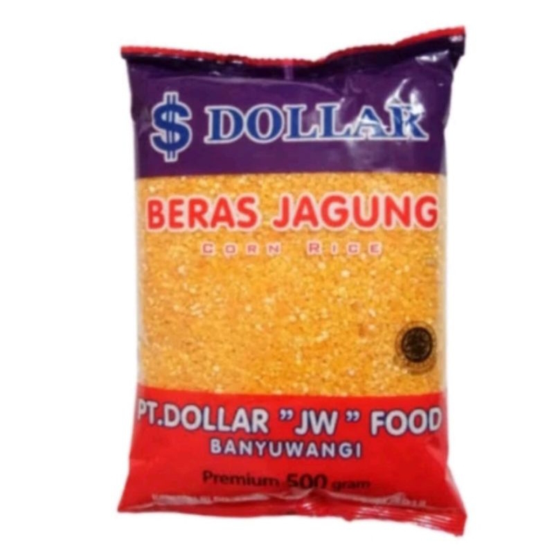 

Beras jagung cap Dollar 1 kg dapat 2 pcs kemasan 500g Termurah