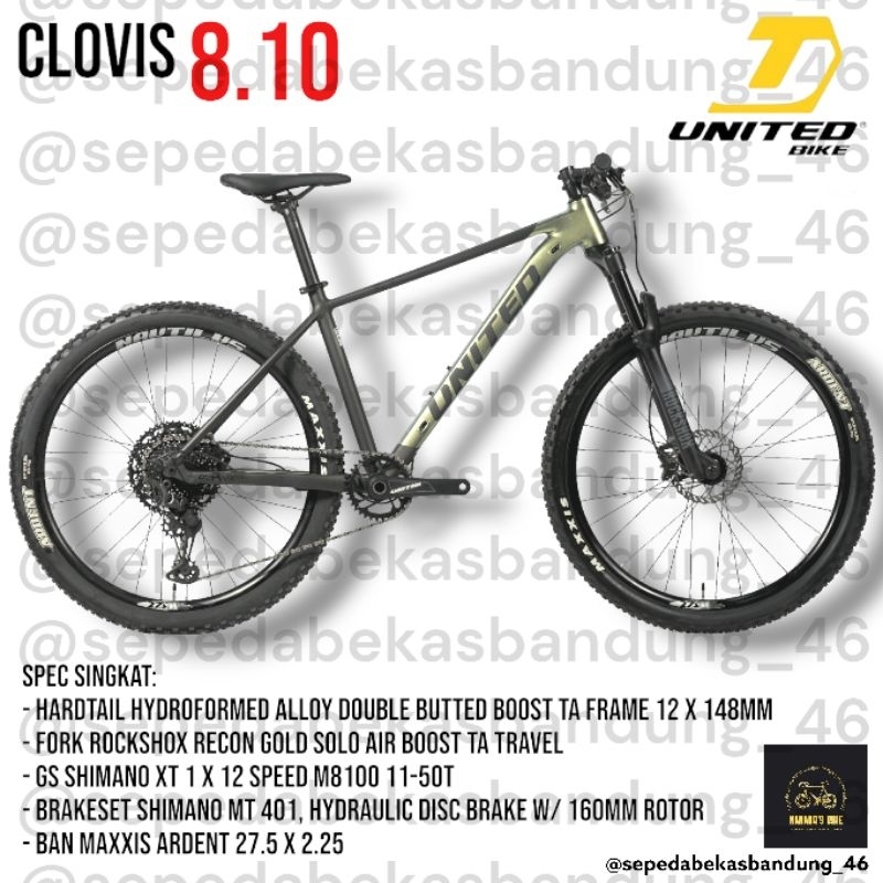 MTB/Sepeda Gunung UNITED Clovis 8.10 NEW 29ers