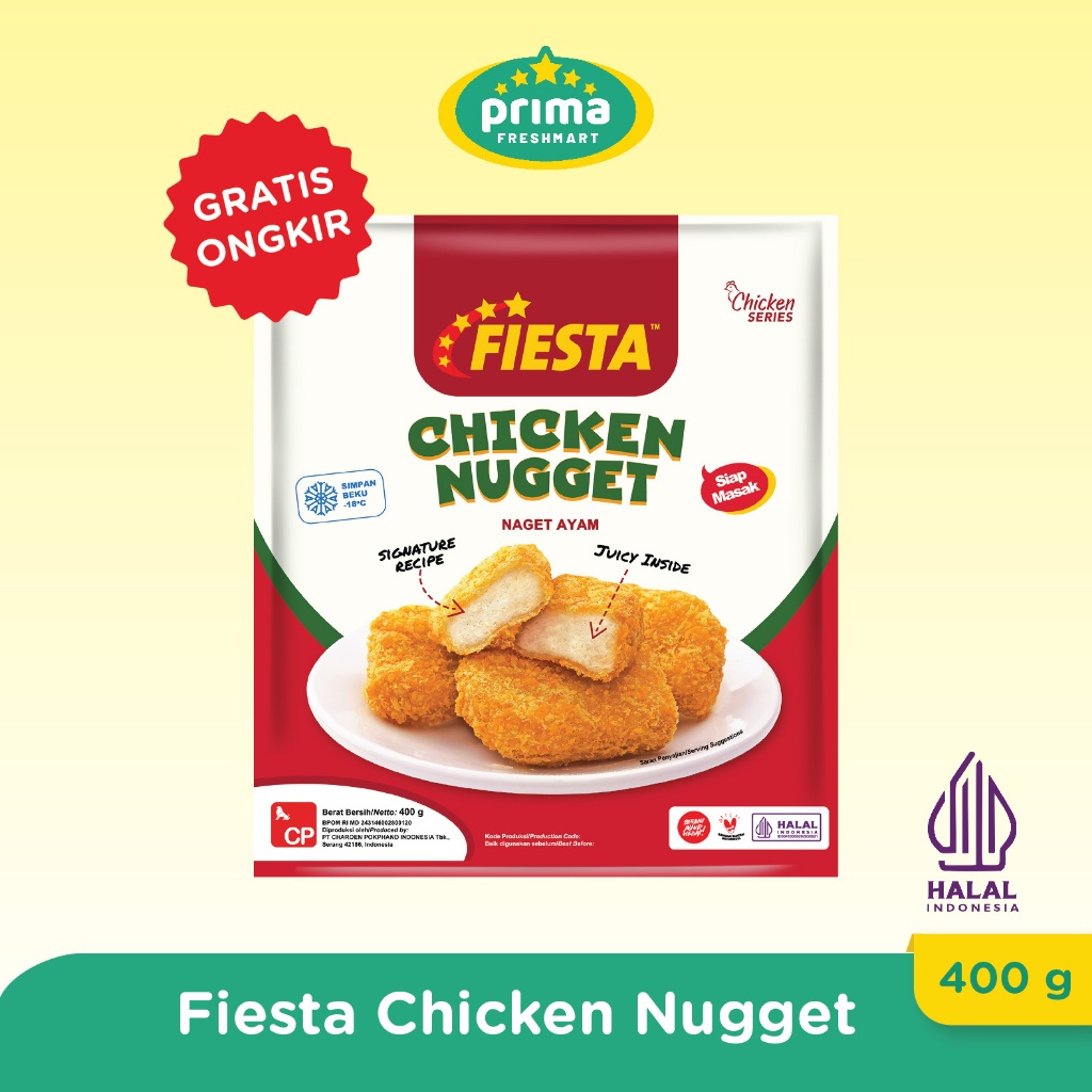 

Paket Fiesta Chicken Nugget 400 Gr (2 Pcs)