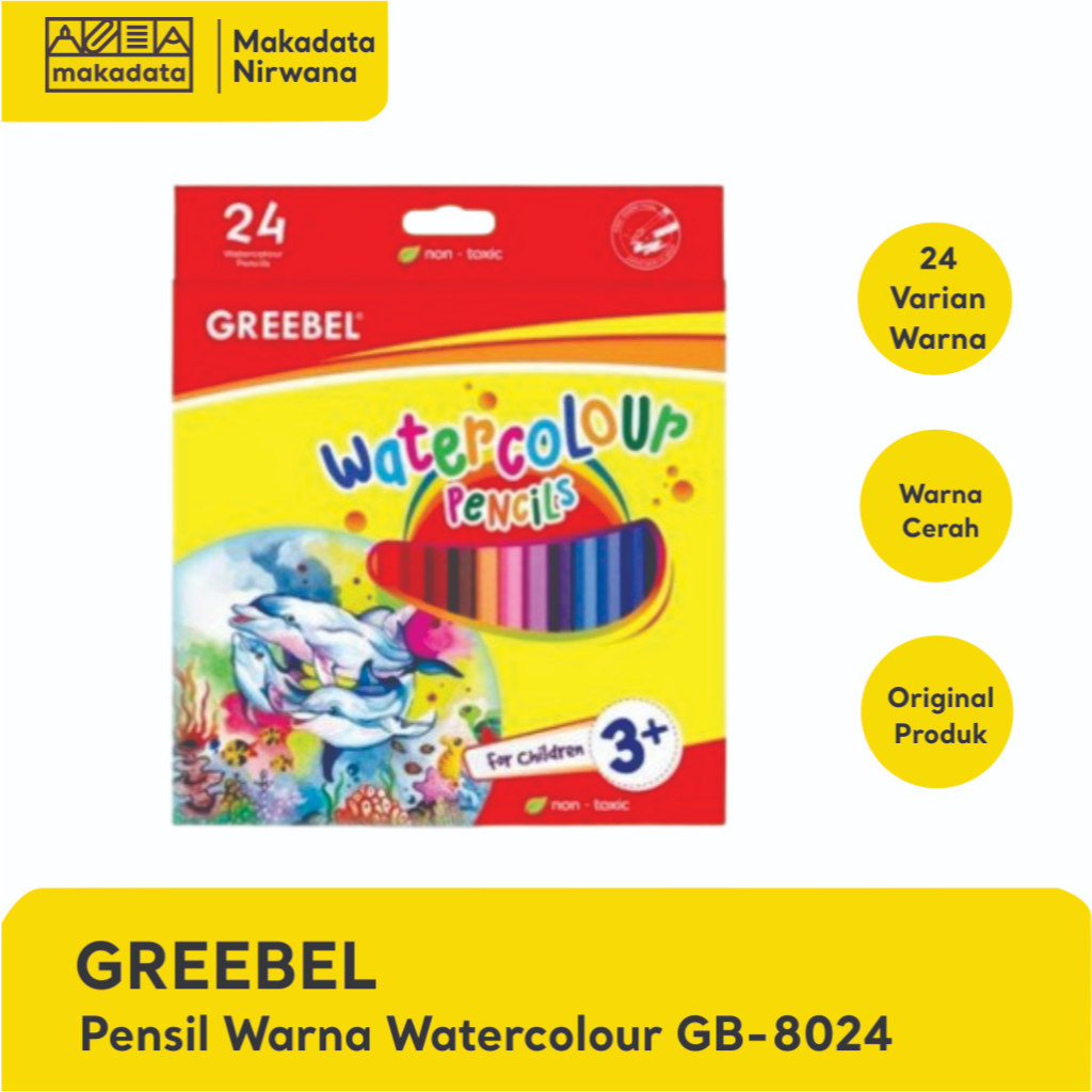 

GREEBEL PENSIL/PENCIL WARNA WATERCOLOUR GB-8024 24 WARNA (1 PCS)