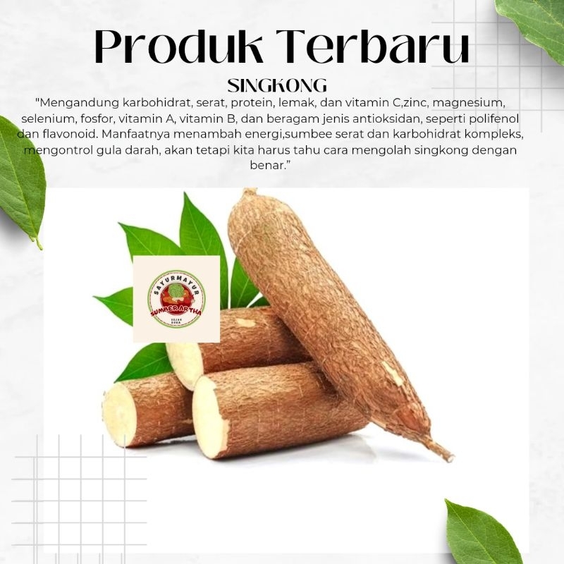 

Sayur Fresh 1kg Singkong bagus pulen murah fast delivery