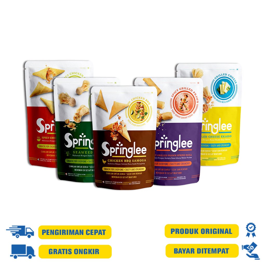 

Springlee Premium Package 70 G.R - Roll Spicy | Keju Bakar | Samosa BBQ