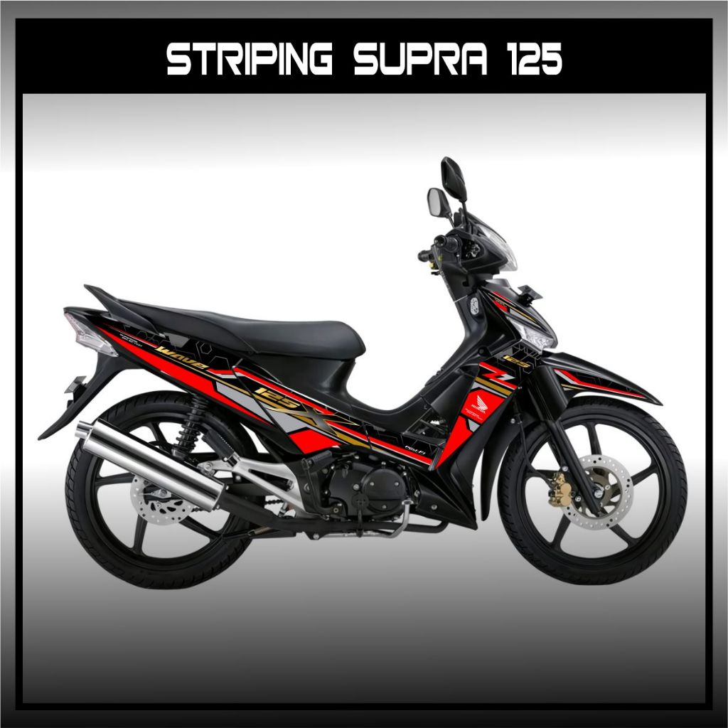 STRIPING SUPRA X 125 SURA X BARU CW STIKER VARIASI SUPRA 125 SUPRA X 125 STR SUPRA STIKER VARIASI ST