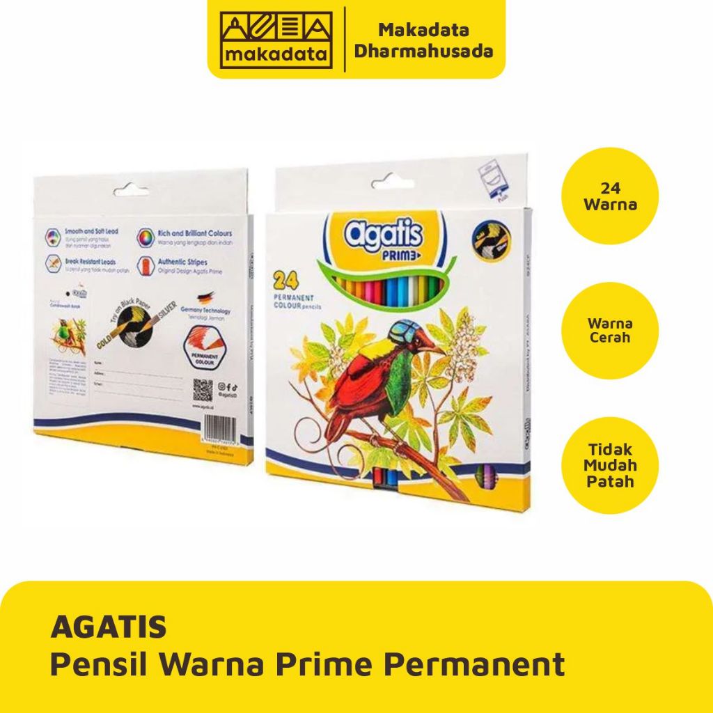 

PENSIL WARNA AGATIS 24 WARNA PRIME PERMANENT (1 SET)