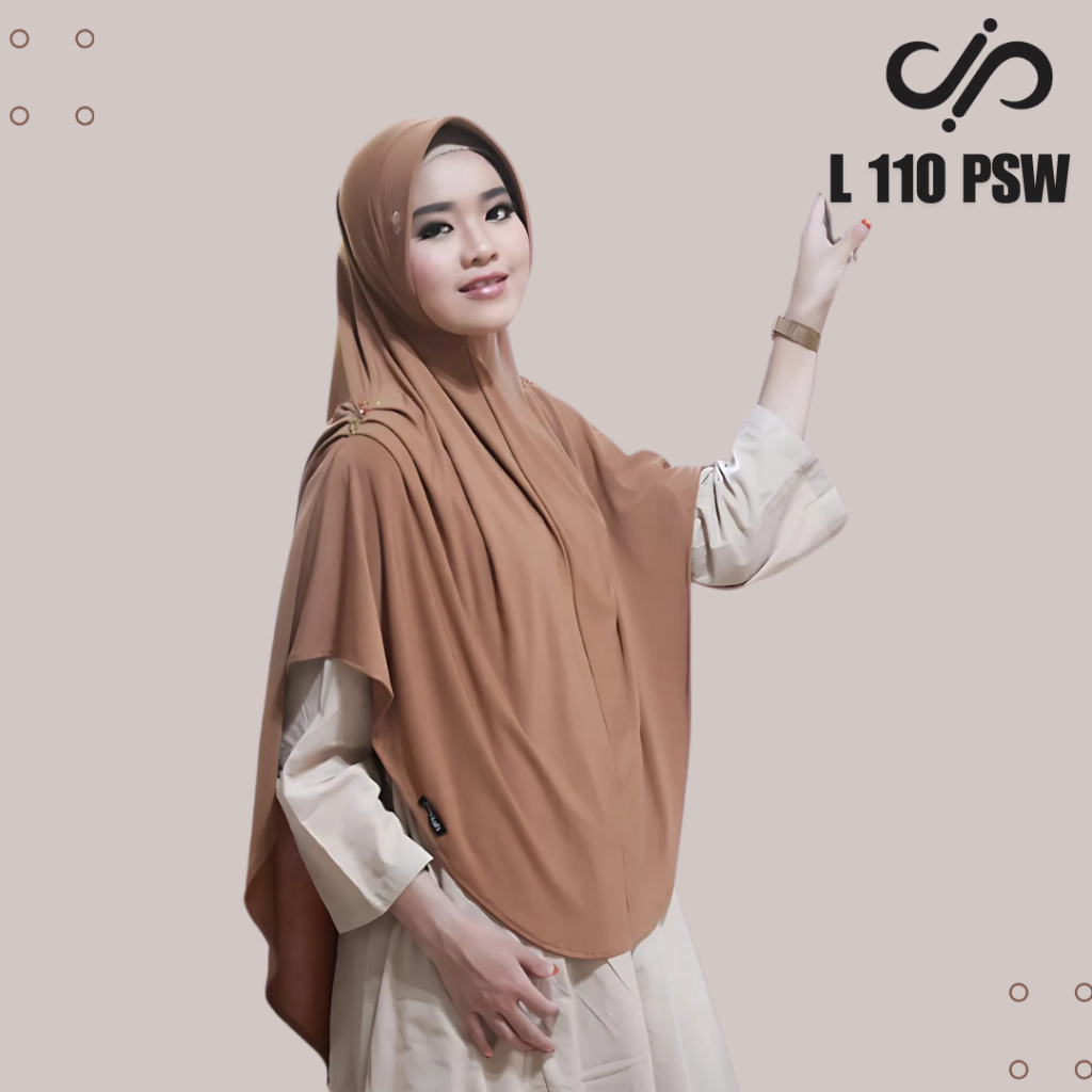 L110 PSW Hijab Instant Jumbo Payet Samping Original by Jamilah Hijab Official