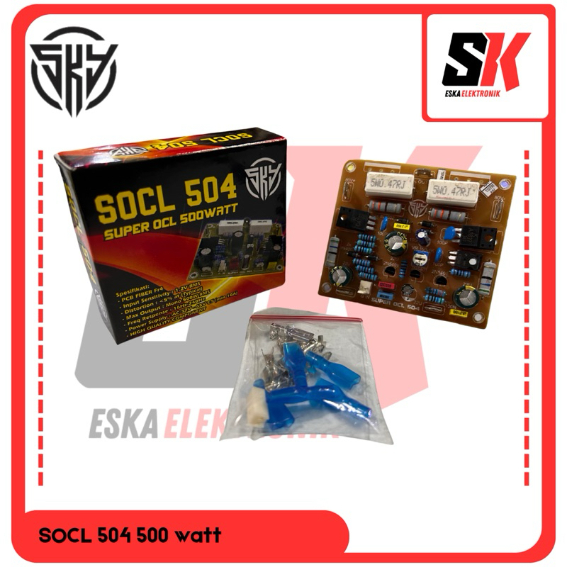 POWER DRIVER KIT SOCL 504 PCB FIBER 500W SUARA MANTAP SKY