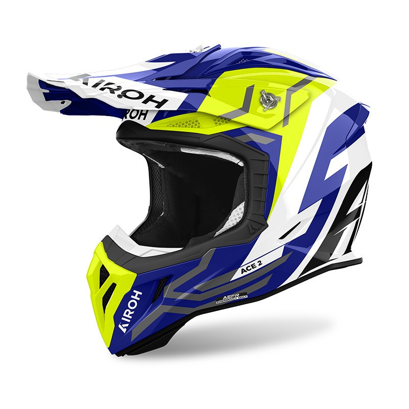 Helm Airoh Aviator Ace 2 Ground Yellow Gloss Helmet Airoh Aviator Original