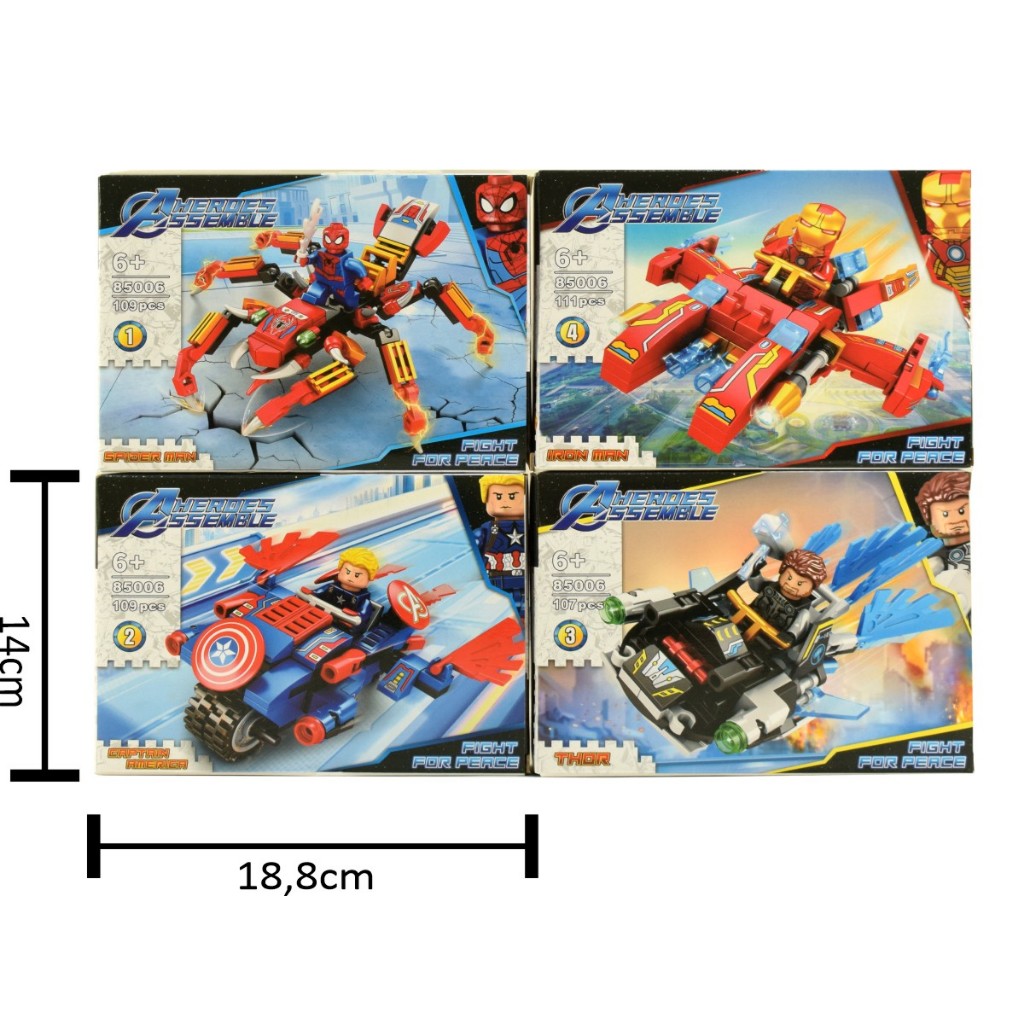 BLOCK LEGO HEROES ASSEMBLE  4ASST DUS