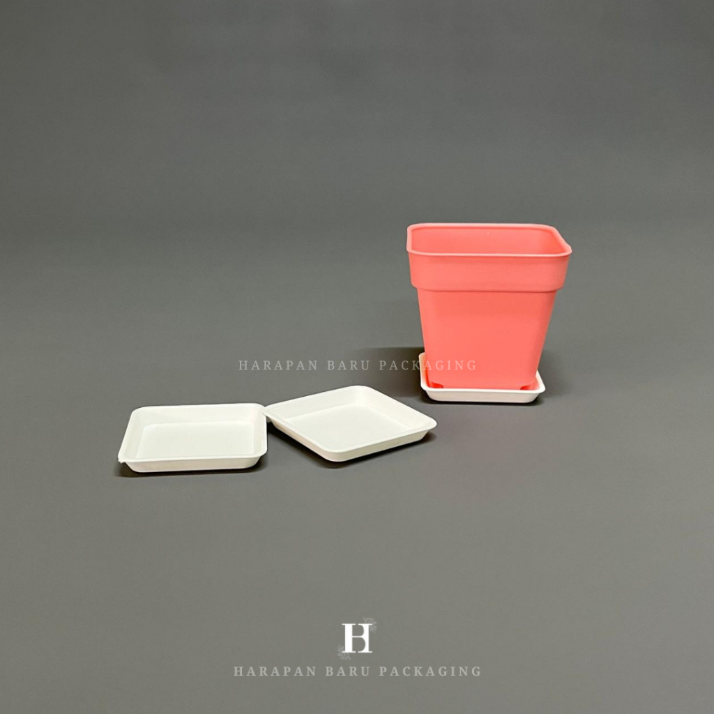 HB Tatakan Pot Kembang Kotak 7x7 - Tatakan Pot Indoor