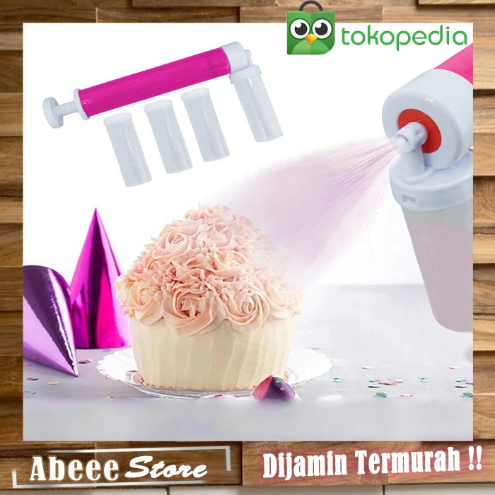 

MIHJUSFDH Cake Airbrush Decorating Alat Semprotan Dekorasi Kue Pastry - SY001 - Red