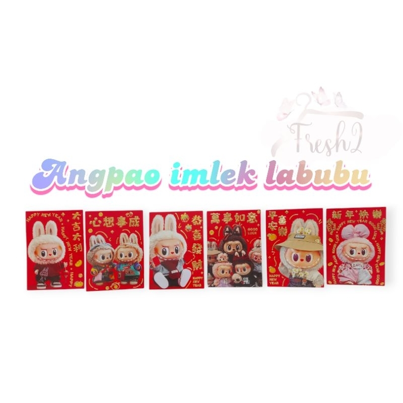 

angpao imlek netral anak anak labubu /angpao imlek 2025 motif labubu
